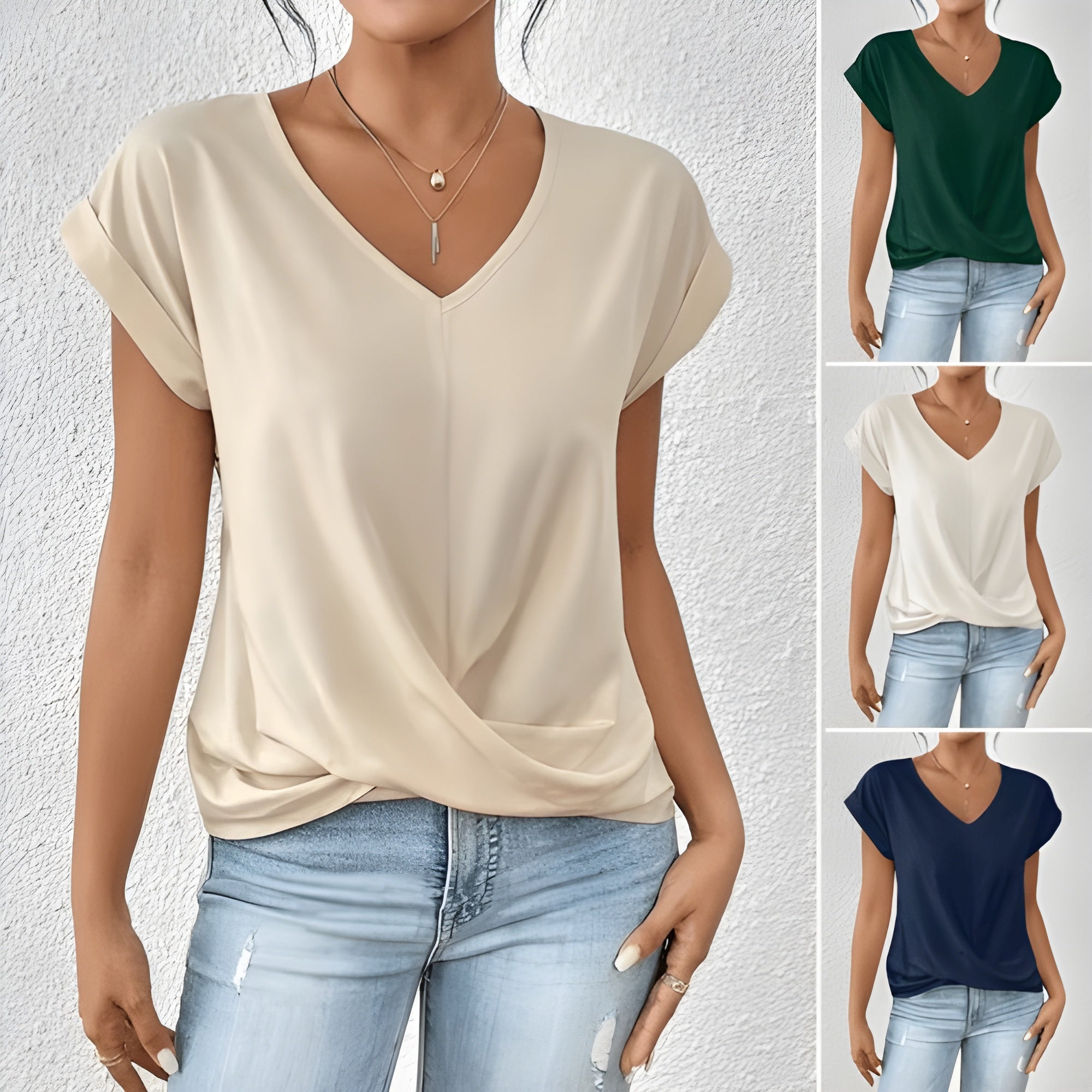 Catherine | Elegant V-neck shirt